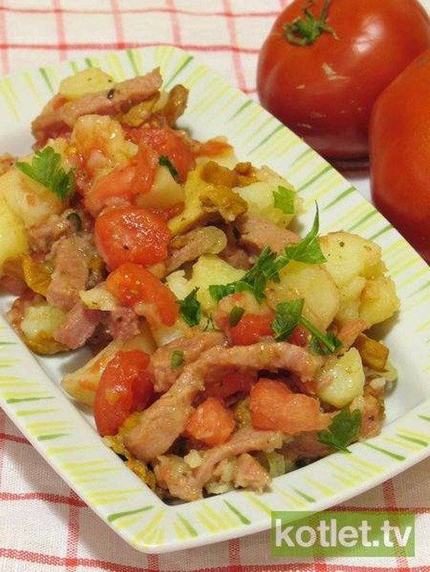 Sałatka z kurkami i pomidorami